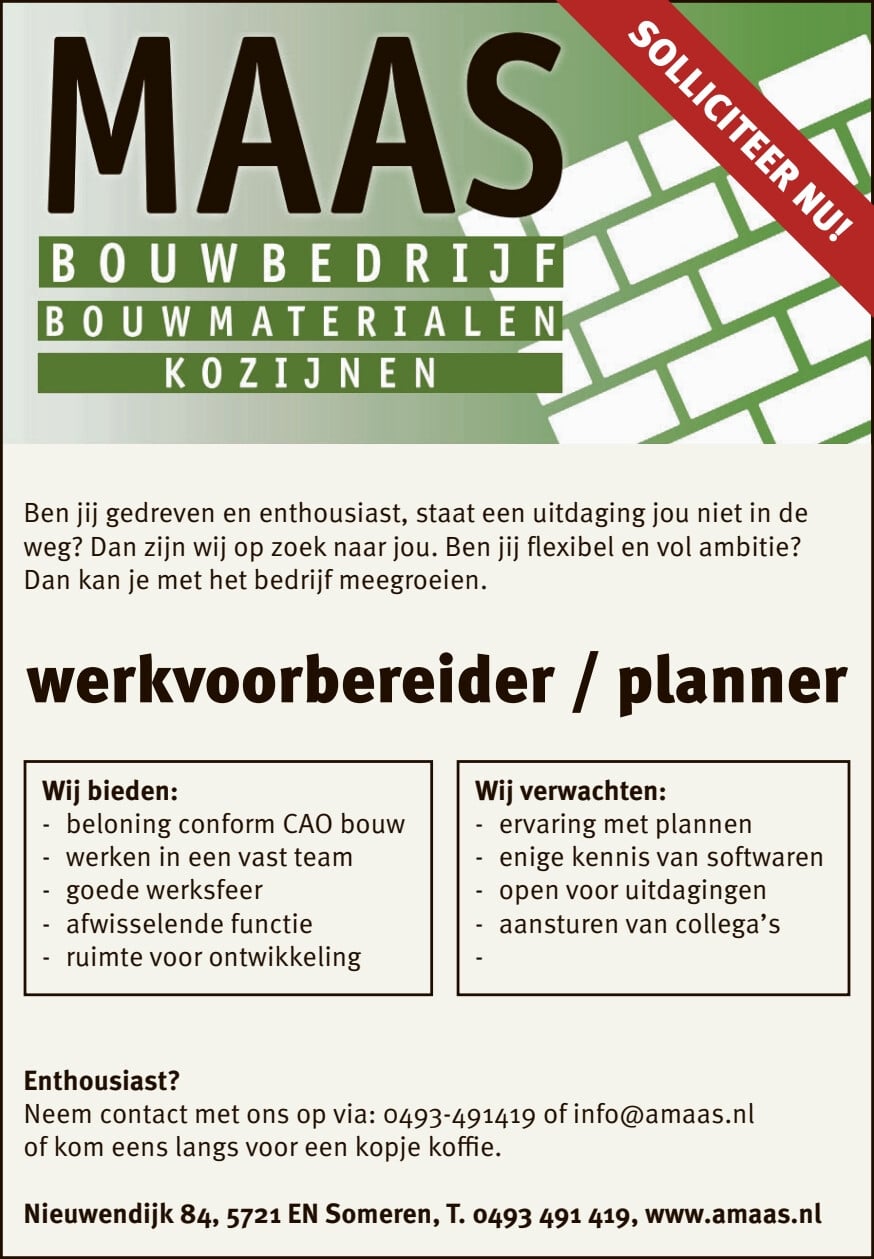 Werkvoorbereider dec 2025